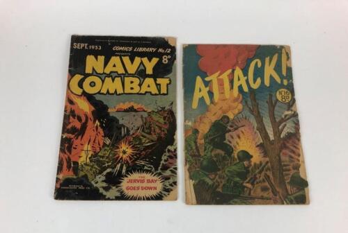COMICS: Two original comics, Attack #16 1950s and Navy Combat #12 1953