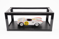 550 SPYDER: An Autoart 1:18 scale 1954 Porsche 550 Spyder Panamericana, silver, opening features, racing number 55 with associated sponsorship decals with original display case