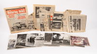 ALAN HAMILTON: A group of Alan Hamilton's own press clippings mainly from the late 1960s & early 1970s plus also a selection of his own photographs taken of Porsche in Australia