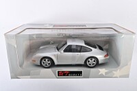 PORSCHE: A NOS 1:18 scale UT Models Porsche 911 (993) coupe silver die-cast model