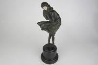 ART DECO: An Art Deco style figure titled 'The Squall' of a windswept lady after Chiparus - 7