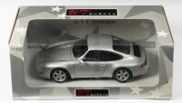 PORSCHE: A NOS 1:18 scale UT Models Porsche 911 (993) Coupe - Silver, die-cast model