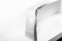 TARGA ROOF: A circa 1971-74 Porsche 911 Targa rollbar trim, brushed stainless steel Targa trim with badges - 2