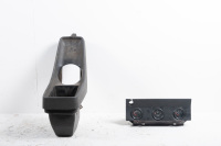GLOVE BOX LID: A glove box lid to suit 1974-88 Porsche 911 with three gauges added in, also included is a centre console to suit 1974-88