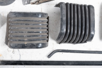 AUTOJUMBLE: A group of parts to suit 1974-85 Porsche 911, includes bumper accordions, two muffler straps, two rear torsion bar mounts, sway bar clamps, G series front bumper inserts - 2