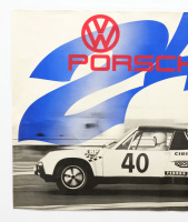 PORSCHE 914: A large Porsche 914 poster dated 1970 featuring a Porsche 914 '24 Heures Du Mans 13/14 Juin 1970', 1m high, 70cm wide - 2