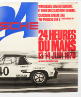PORSCHE 914: A large Porsche 914 poster dated 1970 featuring a Porsche 914 '24 Heures Du Mans 13/14 Juin 1970', 1m high, 70cm wide - 3
