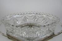 ART NOUVEAU: An Art Nouveau twin-handled silver and cut-glass centrepiece bowl - 2