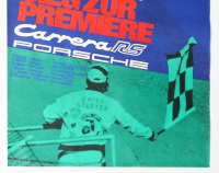 CARRERA RS: A large 1973 dated Porsche poster celebrating the Porsche Carrera RS victory at the 1973 Daytona 24 Hour race, 1.01m high, 76cm wide, - 3
