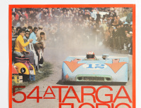 PORSCHE 908/03: A large 1970 dated Porsche poster celebrating the victory of the Porsche 908/03 at the 1970 Targa Florio, 1.01m high, 76cm wide - 2