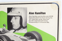 BP POSTER: A circa 1971 poster released by BP featuring Alan Hamilton in his McLaren M10B, Max Stewart in his Waggott TC4V and John McCormack in his Elfin MR5, 73.5cm high, 50cm wide - 2