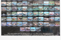 FORMULA 1: A large circa 1977 laminated poster 'The Grand Prix Winners' released by Borg & Beck Clutch / Lockheed Brakes featuring a picture of every Formula 1 Grand Prix winner from 1968 up to 1977, 92cm high, 74cm wide - 3