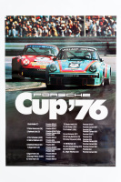 PORSCHE CUP: A large laminated circa 1976 Porsche poster promoting the 1976 Porsche Cup, 1.01m high, 74.5cm wide