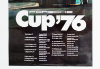 PORSCHE CUP: A large laminated circa 1976 Porsche poster promoting the 1976 Porsche Cup, 1.01m high, 74.5cm wide - 3