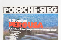 PORSCHE 936: A large 1976 dated Porsche poster celebrating the Porsche 936 victory at the 1976 4 Hour race at Pergusa, Italy, 1.01m high, 76cm wide - 2