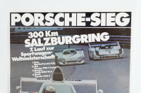PORSCHE 936: A large laminated 1976 dated Porsche poster celebrating the 1976 Porsche 936 victory at the 1976 300km race at Salzburgring, 1.01m high, 75cm wide - 2