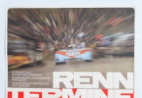 PORSCHE 1971: A large 1970 dated Porsche poster promoting the upcoming 1971 World Sportscar Championship with race dates listed, 1m high, 76cm wide - 2