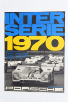 PORSCHE 917: A large 1970 dated Porsche poster celebrating the Porsche 917 victories at the 1970 Interserie, 1.01m high, 76.5cm wide