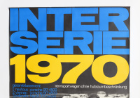 PORSCHE 917: A large 1970 dated Porsche poster celebrating the Porsche 917 victories at the 1970 Interserie, 1.01m high, 76.5cm wide - 2
