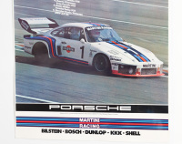 PORSCHE 935: A large laminated 1976 dated Porsche poster celebrating the Porsche 935 victory in the 1976 6 Hour race at Dijon, France, 1.01m high, 74.5cm wide - 3