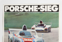 PORSCHE 936: A large laminated 1976 dated Porsche Poster celebrating the Porsche 936 victory at the 1976 200 Mile Mosport, Canada, 1.01m high, 77cm wide - 2