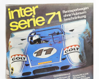 PORSCHE 917A.A.W: A large 1971 dated Porsche poster celebrating the Porsche 917 A.A.W. victory in the 1971 Interserie, 1.01m high, 76cm wide - 2