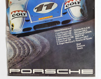 PORSCHE 917A.A.W: A large 1971 dated Porsche poster celebrating the Porsche 917 A.A.W. victory in the 1971 Interserie, 1.01m high, 76cm wide - 3