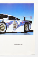 PORSCHE 911 GT1: A large 1996 dated Porsche poster showcasing the Porsche 911 GT1 in Mobil Oil livery, 76cm high, 1.01m wide - 4