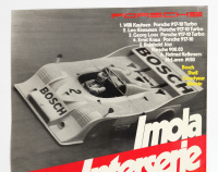 PORSCHE 917-10: A large laminated 1973 Porsche poster celebrating the Porsche 917-10 victory at the Imola Interserie, 1.01m high, 76cm wide - 2
