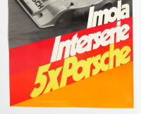 PORSCHE 917-10: A large laminated 1973 Porsche poster celebrating the Porsche 917-10 victory at the Imola Interserie, 1.01m high, 76cm wide - 3