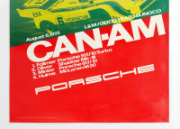 PORSCHE 917/10: A large laminated 1972 dated Porsche poster celebrating the Porsche 917-10 victory at the 1972 Mid-Ohio Can-Am race, 1.01m high, 76.5cm wide - 3