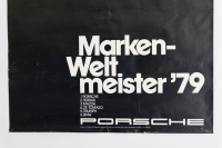 PORSCHE POSTER: A large 1979 dated Porsche poster celebrating the 1979 marque world championship, 76cm high, 1.01m wide - 3