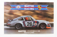 MARTINI PORSCHE: A Martini Racing poster featuring a Porsche Carrera RSR, 58cm high, 89cm wide