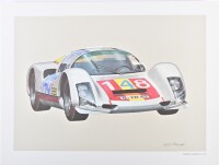 PORSCHE: A large folio, "PORSCHE KONSTRUKTION" circa 1970, containing 29 colour plates on heavy weight art stock - 11