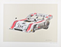 PORSCHE: A large folio, "PORSCHE KONSTRUKTION" circa 1970, containing 29 colour plates on heavy weight art stock - 13