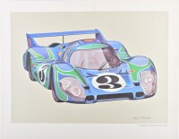 PORSCHE: A large folio, "PORSCHE KONSTRUKTION" circa 1970, containing 29 colour plates on heavy weight art stock - 14