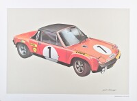 PORSCHE: A large folio, "PORSCHE KONSTRUKTION" circa 1970, containing 29 colour plates on heavy weight art stock - 15
