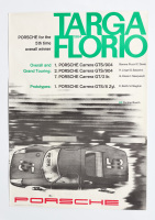 CARRERA GTS/904: A 1964 dated Porsche poster celebrating the Porsche Carrera GTS/904 victory at the 1964 Targa Florio, 98cm high, 59.5cm wide