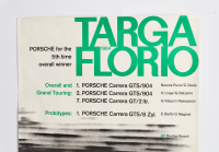 CARRERA GTS/904: A 1964 dated Porsche poster celebrating the Porsche Carrera GTS/904 victory at the 1964 Targa Florio, 98cm high, 59.5cm wide - 2