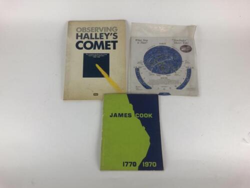 BOOKS: Three books, Observing Halley's Comet, What Star is That?, James Cook