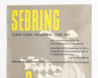 CARRERA SPEEDSTER: A circa 1957 Porsche Poster celebrating the Porsche results at the Sebring 12 hour race in Florida, 84cm high, 59cm wide - 2