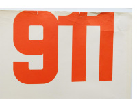 PORSCHE 911: A large 1964 dated Porsche poster promoting the new Porsche 911 with multi angle illustrations & technical specifications listed, 84cm high, 1.19m wide - 4