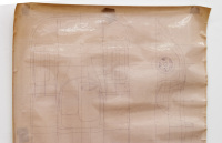 PORSCHE 917/30: A very large laminated, 1973 dated, 1:4 scale, blueprint diagram of a Porsche 917/30 Can-Am vehicle, with number noted to lower left '917.003.507.30' 1.04m high, 1.85m wide - 2