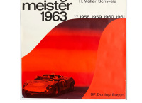 PORSCHE 718: A very large, 1963 dated Porsche poster celebrating the victory for Edgar Barth in a Porsche 718 in the 1963 European Hill Climb Championship, 1.18m high, 83.5cm wide - 3
