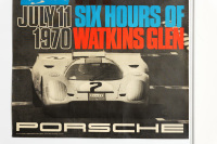 PORSCHE GULF 917: A large 1970 dated Porsche poster celebrating the Porsche-Gulf 917/4900 victory at the 1970 Six Hours race at Watkins Glen, 1.01m high, 76cm wide - 3