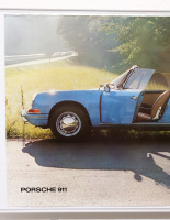 PORSCHE 911: Three very large posters featuring early Porsche 911 models, all measure 84cm high, 1.20m wide - 5