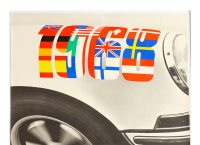 PORSCHE POSTER: A large original 1969 printed Porsche poster promoting the Porsche worldwide achievements for the year 1968, 118cm high, 84cm wide - 2