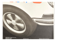 PORSCHE POSTER: A large original 1969 printed Porsche poster promoting the Porsche worldwide achievements for the year 1968, 118cm high, 84cm wide - 3