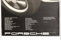 PORSCHE POSTER: A large original 1969 printed Porsche poster promoting the Porsche worldwide achievements for the year 1968, 118cm high, 84cm wide - 4