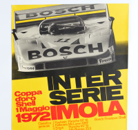 PORSCHE 917/10: A large 1972 dated Porsche poster celebrating the Porsche 917/10 victory at the 1972 Interserie race at Imola, 1.01m high, 76cm wide - 2